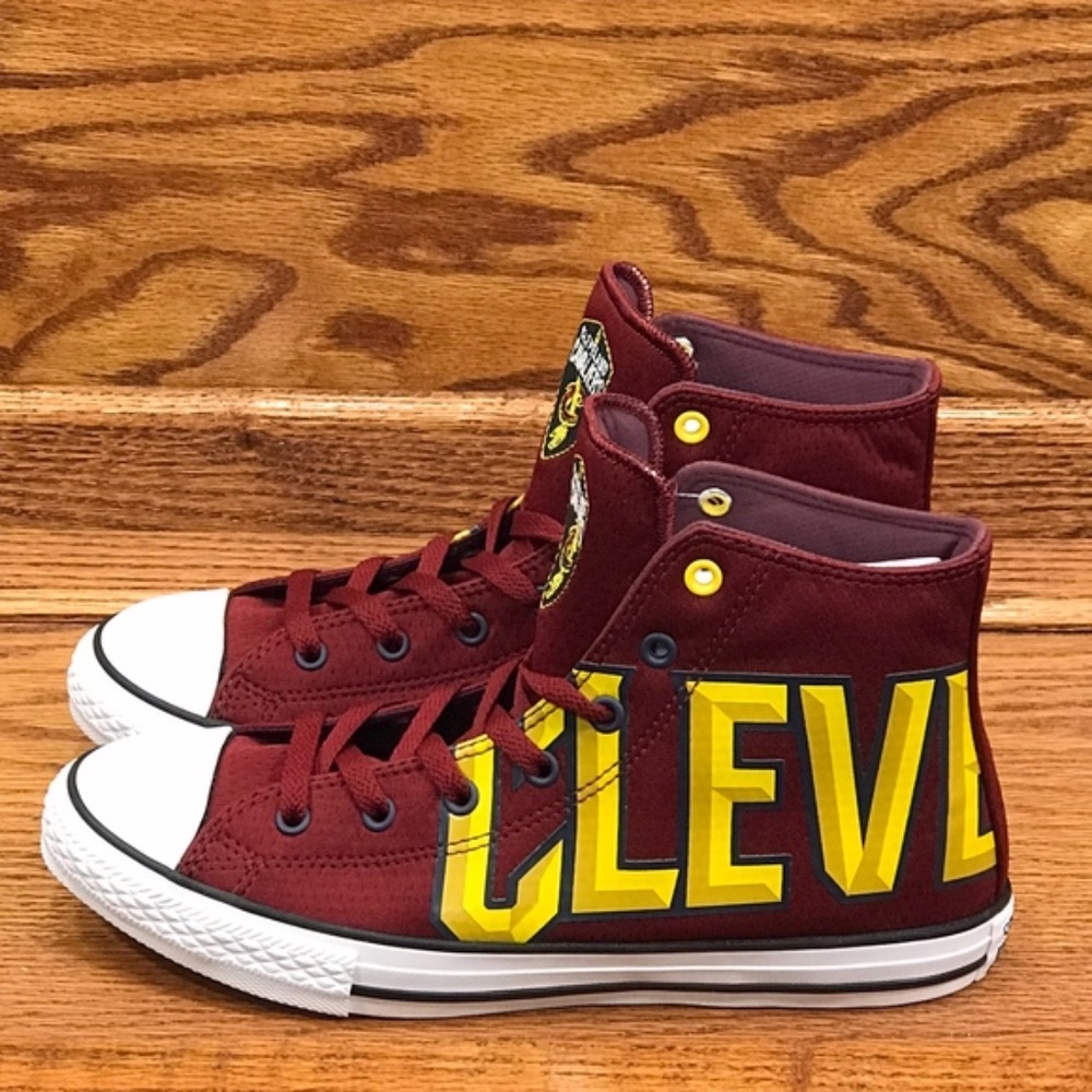 Converse Chuck Taylor All Star Hi Cleveland Cavaliers Wine Yellow 159417C Size 6